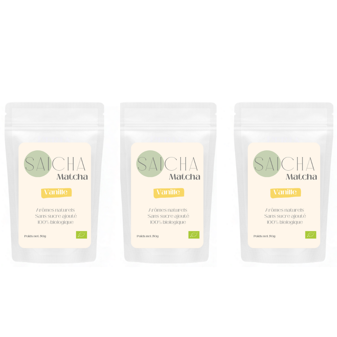Combo 3 sachets de Matcha vanille